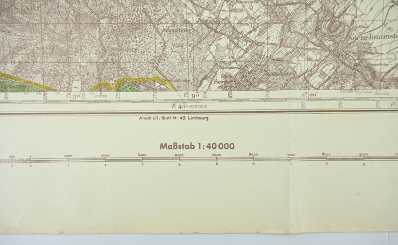 German WH Mapcard of Gemmenich Belgium