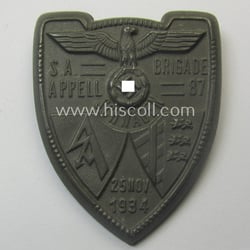 Greyish-silver-toned- (and I deem typical zinc-based) SA-related day-badge...