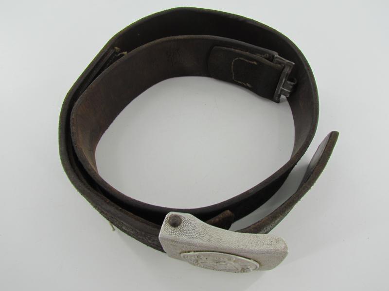 Wehrmacht Aluminum EM/NCO Police Buckle with Belt 1942