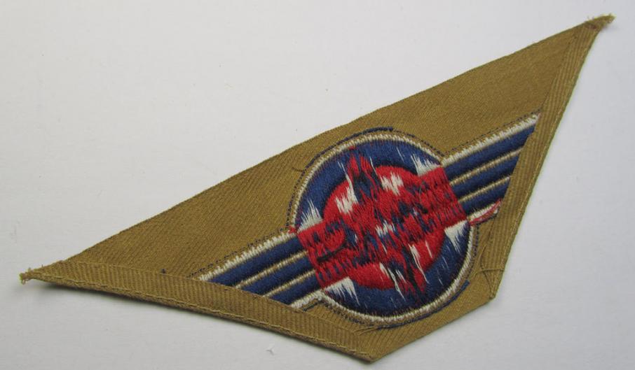 Attractive - and actually rarely seen! - HJ (ie. 'Hitlerjugend') pre-war- (ie. after 1938-) so-called: 'Ärmelabzeichen' (ie. arm-badge) that was intended for usage by a member who served within the so-called: 'Luftsportscharen'