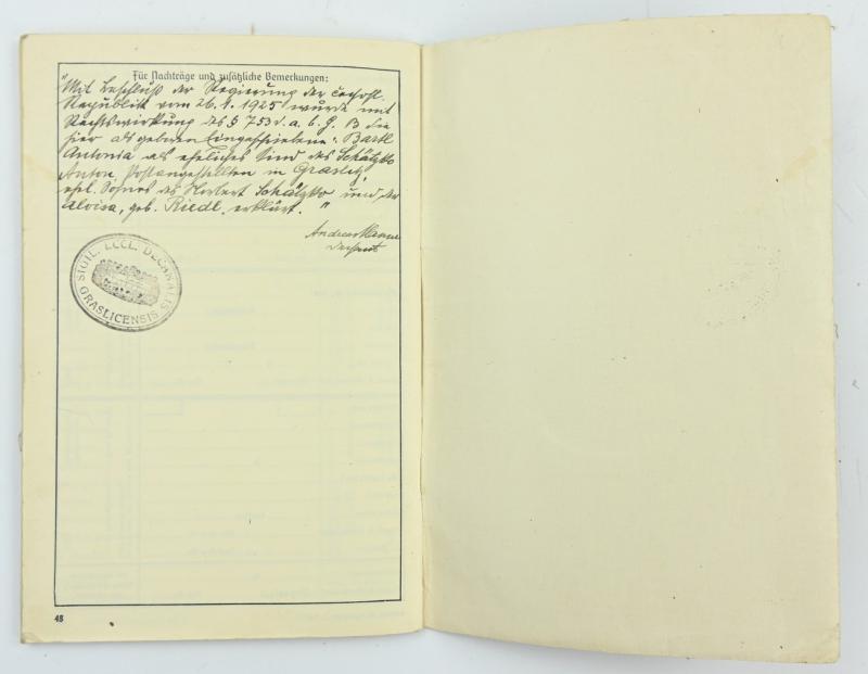 German Third Reich 'Ahnenpass' Ancestral Passport