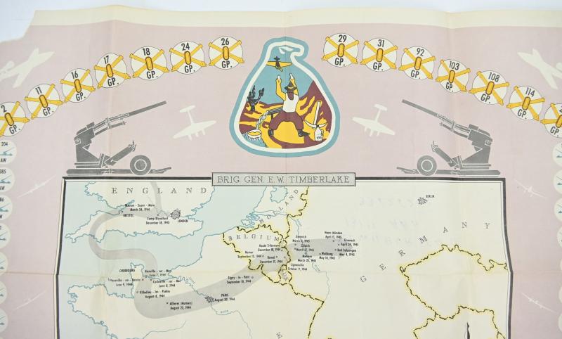 US WW2 Route Map 131st AAA