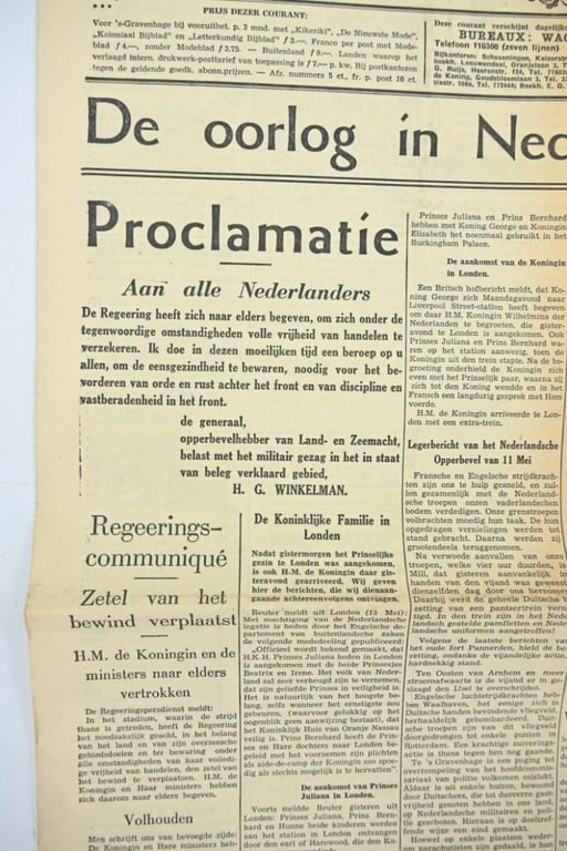 Dutch WW2 Newspaper 14 May 1940