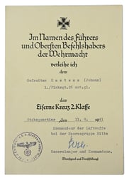 German LW Iron Cross 2nd Class Certificate