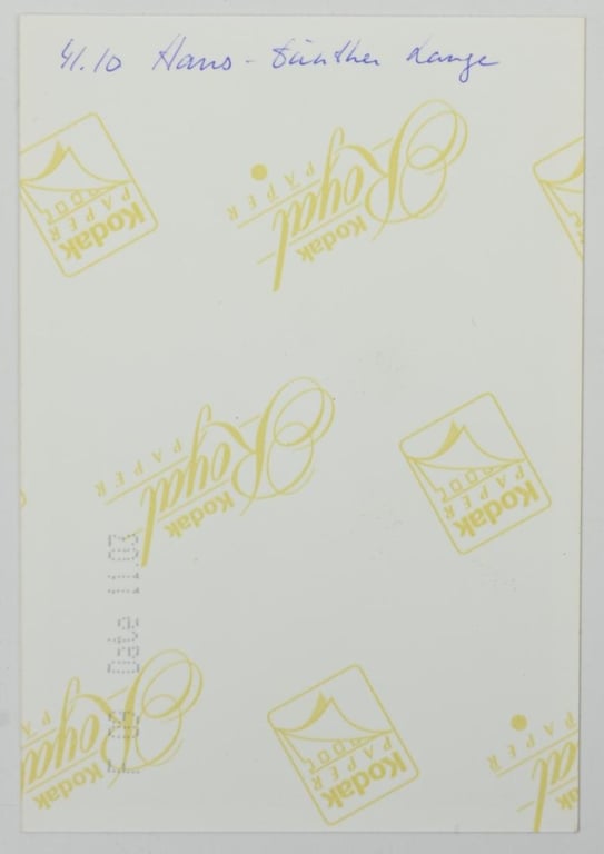 Signature of Kriegsmarine KC-OLC Recipient 'Hans-Günther Lange'