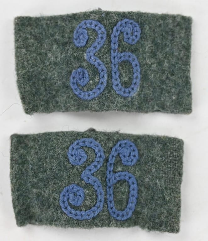 German WH Shoulderboard Slip-ons 'N.R.36'