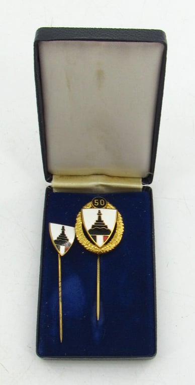 Kyffhäuserbund 50-Year Membership Stick Pin Set – Cased