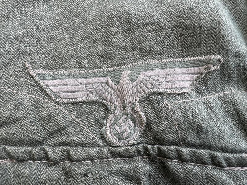 Wehrmacht ( Heer ) ‘Drillich’ (HBT) M43 Field Blouse (Feldbluse)...Mint.