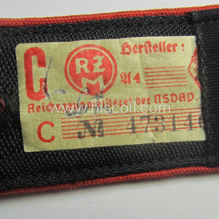 Pair of bright-red-piped, so-called: 'Allgemeine-HJ' (ie. Hitlerjugend) shoulderstraps as intended for usage by a: 'Hitlerjunge' who served within: 'Bann 270' (270 = 'Bann Schlossberg o. Schaulauen' in the 'Gebiet Ost Ostland')