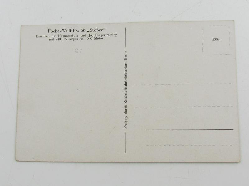 Postcard Focke Wulf Fw 56 Stößer