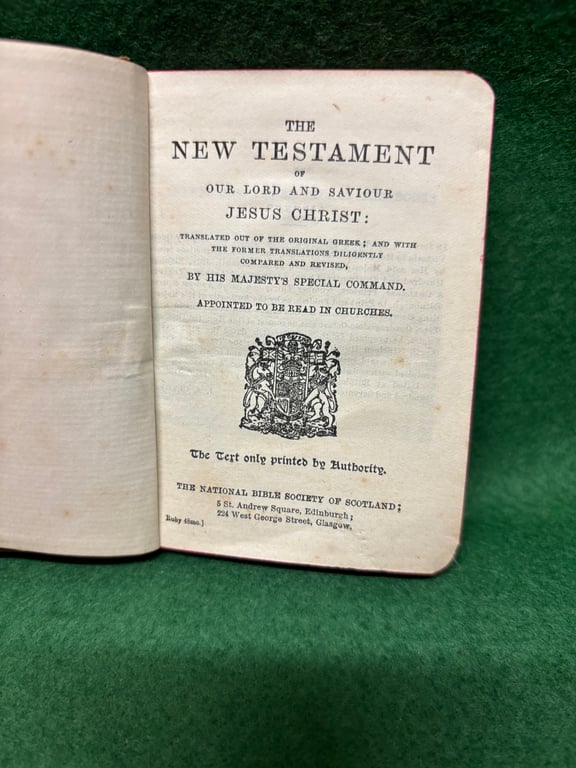 Scottish National Bible Society 1917 Testament