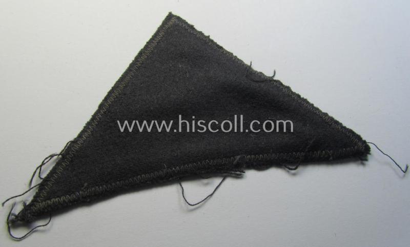 Attractive, German Red Cross (ie. 'Deutsches Rotes Kreuz' or 'DRK') greyish-coloured- and/or (typically) triangular-shaped arm-eagle entitled: 'Kassel Land 6' as was executed in the neat 'BeVo'-weave pattern