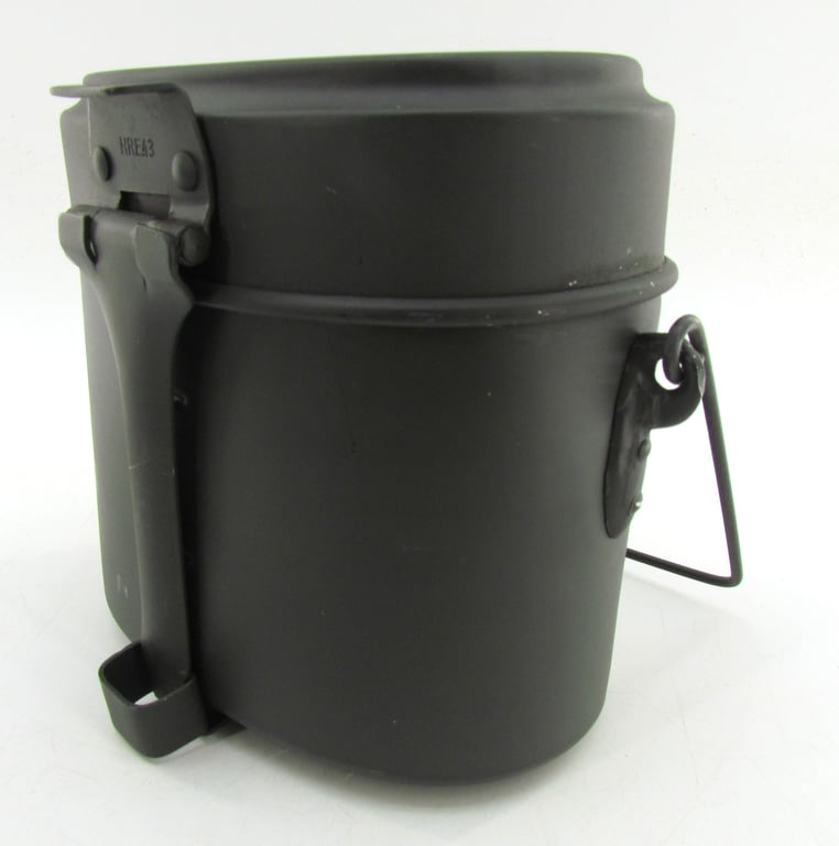 Wehrmacht M31 mess kit (“Kochgeschirr”) with factory “Ritter Aluminium” wrapping paper