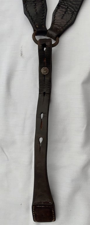 Wehrmacht leather Y-straps ‘Koppeltragegestell’ with RBNr.
