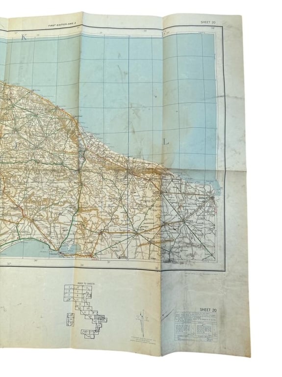 US WWII Road Map for the Italian Campaign ( Sheet nr 20 )