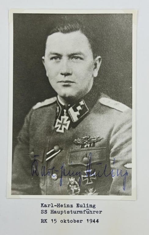 Signature of Waffen-SS KC Recipient 'Karl-Heinz Euling'