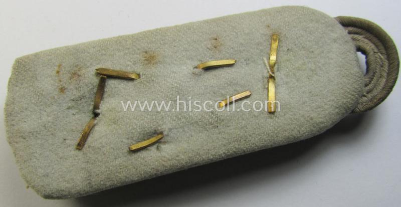 Neat - albeit regrettably single! - WH (Heeres) 'cyphered' and high-ranked officers'-type shoulderboard as was intended for an: 'Oberst des Infanterie-Regiments 56'