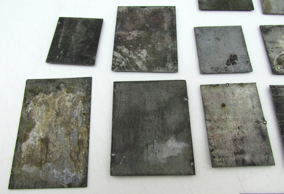 24x Original German Newspaper Photo “Druckplatte” (printing plate)