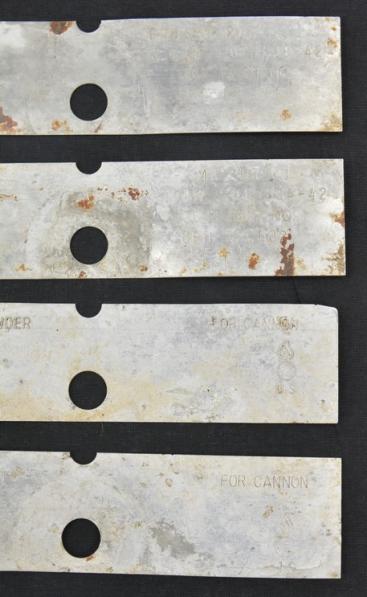 US WW2 Gun-powder Bag-tags