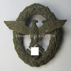 Early-period- and tarnished silvered ie. 'Buntmetall'-based! - 'Polizei'-...