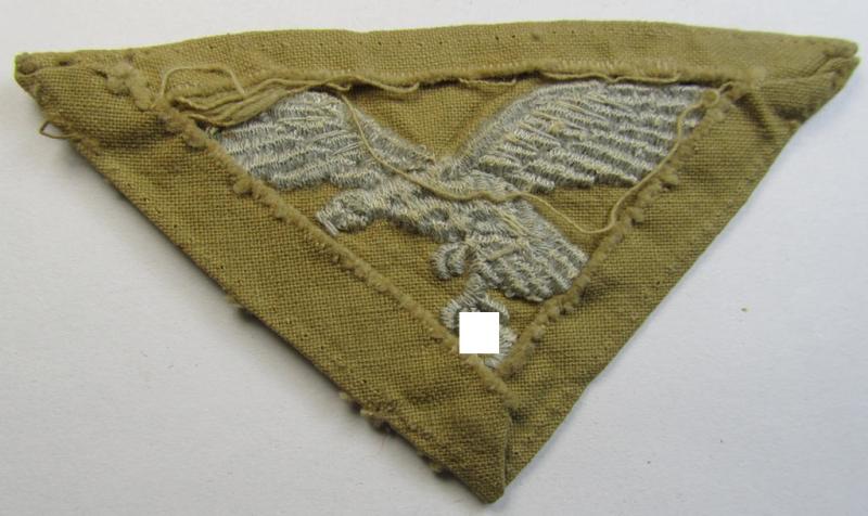 Attractive, WH (Luftwaffe) 'tropical'-issued- (ie. DAK or 'Deutsches Afrika Korps'-related) 'trapezoid-styled' breasteagle as was specifically intended for usage on the tropical-shirts