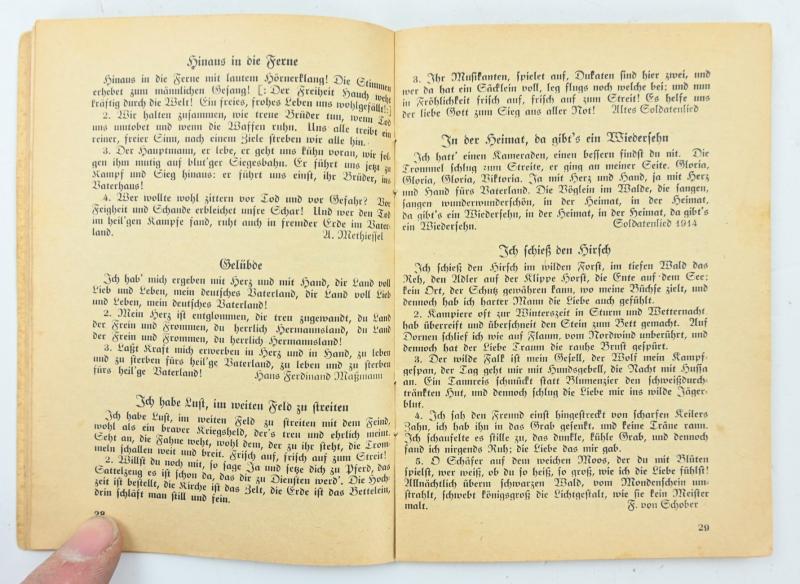 German Third Reich Songbook 'Denn wir fahren gegen Engelland'
