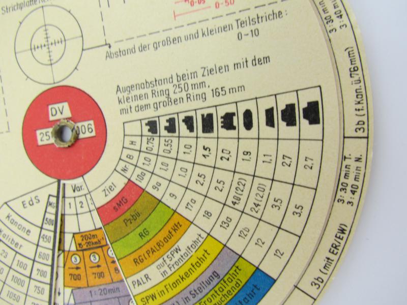 Wehrmacht Panzer shooting calculating disc...Rare!