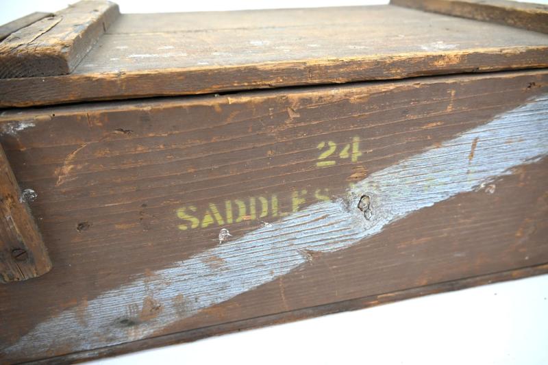 British WW2 RAF saddles box