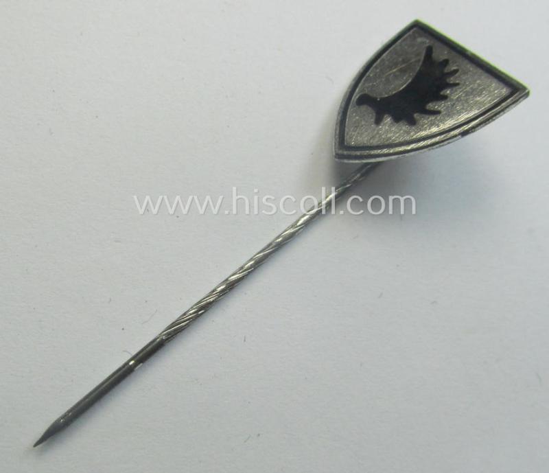 Silver-toned - and neatly enamelled! - WH (Heeres) so-called: 'Truppen-Traditionsabzeichen des 260. Infanterie-Division'