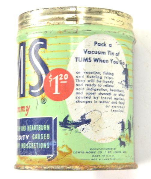 US WW2 Era Tin Can 'Tums for the Tummy'
