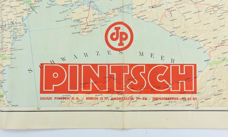 German Third Reich Era Mapcard 'Europian Russia'
