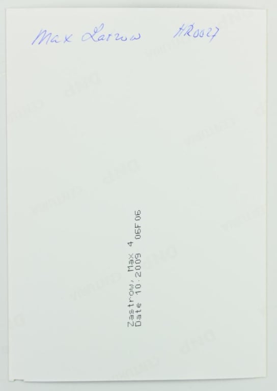 Signature of Wehrmacht Heer KC Recipient 'Max Zastrow'