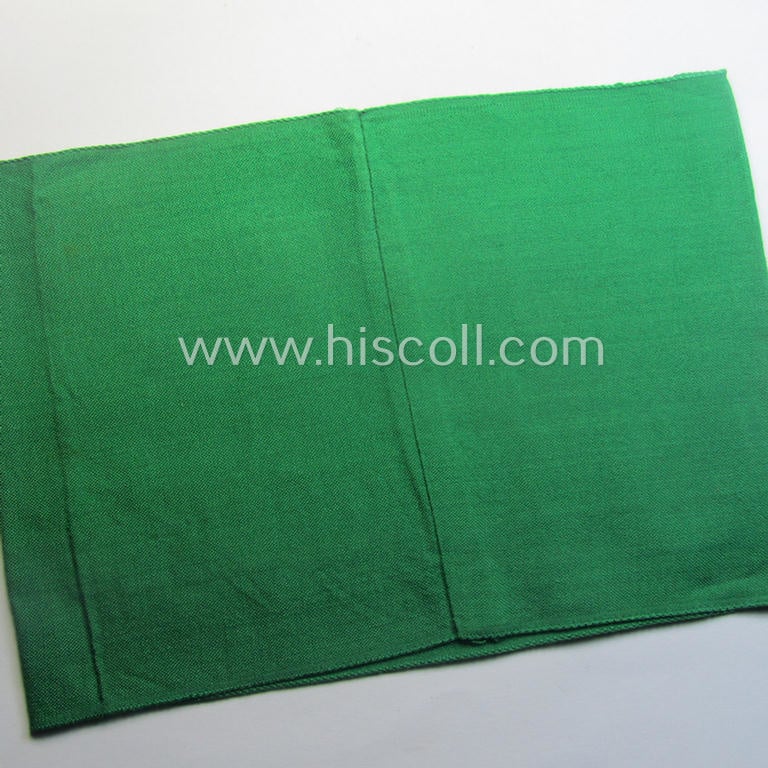 Wehrmacht-related, bright-green-coloured and/or linnen-based armband entitled: 'Feldgendarmerie' (as was specifically intended for usage by the staff of the notorious: 'Feldgendarmerie-Truppen')