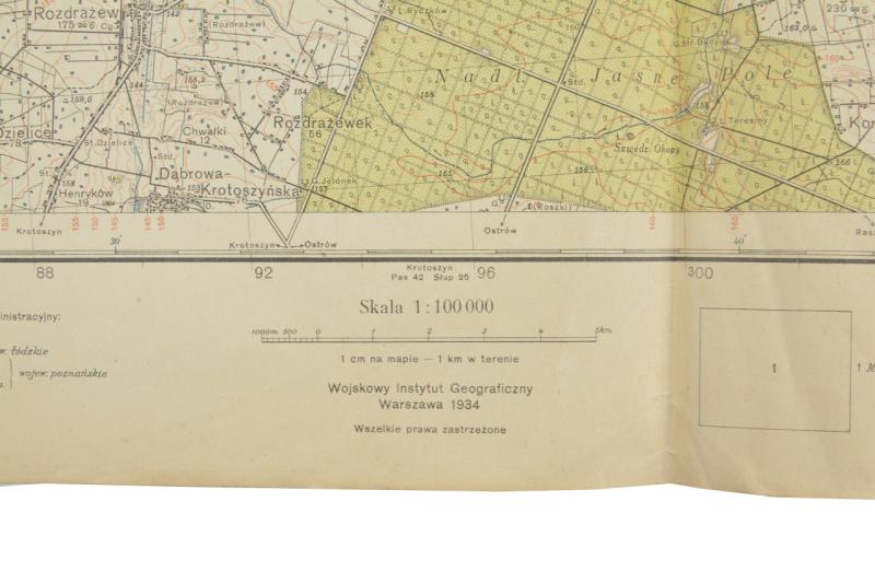 Polish WW2 Mapcard 'Jarocin'