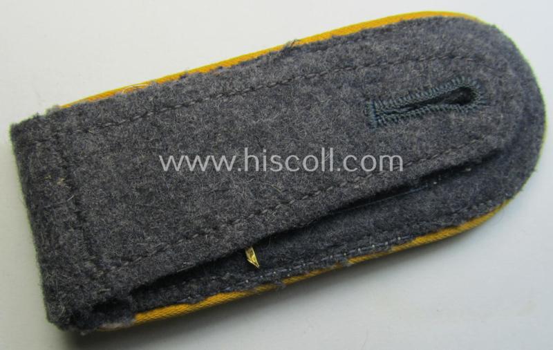 Attractive - albeit regrettably single! - WH (Luftwaffe) NCO-type shoulderstrap as piped in the golden-yellow- (ie. 'goldgelbener'-) coloured branchcolour as was intended for a: 'Feldwebel der Flieger o. Fallschirmtruppen'
