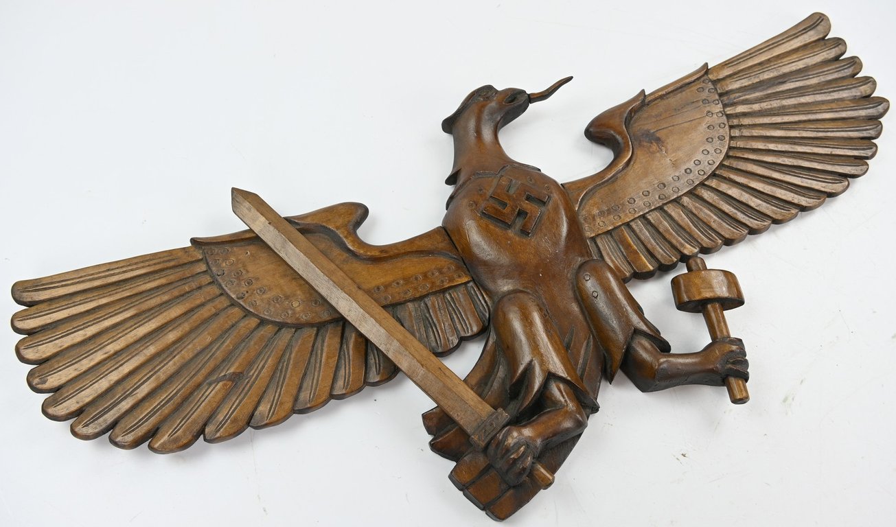 German Hitler Youth Wooden Wall Eagle