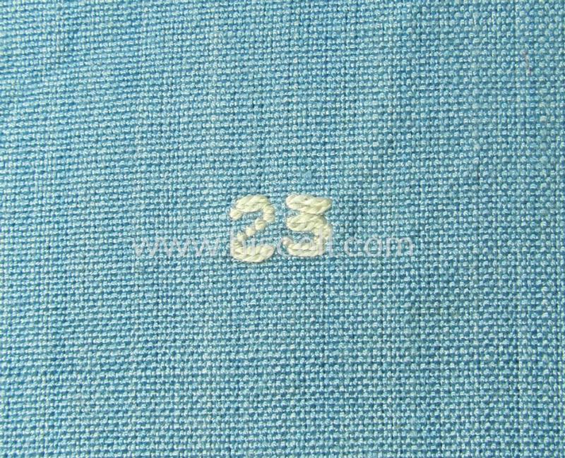 Superb, linnen-based- and/or light-blue-coloured armband (ie. 'Armbinde') depicting an interwoven white-toned cross as was intended for usage by a: 'Sanitäter o. Feldscher des Reichsluftschutz-Bundes'