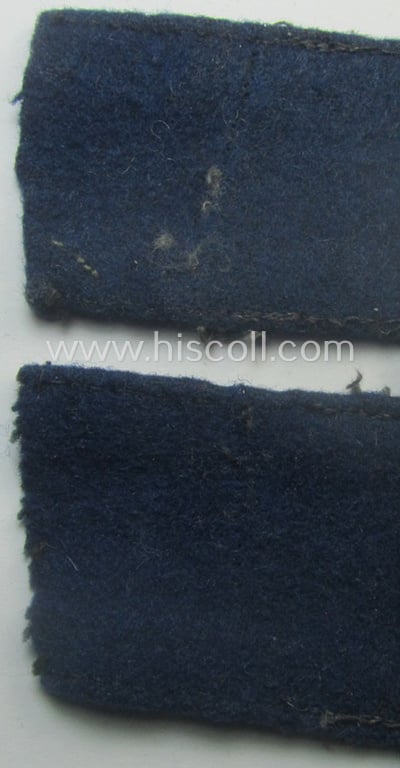 Truly used and typical 'smooth-woolen'-based, EM- (ie. NCO-) pattern WH (Luftwaffe) cuff-title (ie. 'Ärmelstreifen') entitled: 'Hermann Göring' that comes in a period-shortened and worn condition