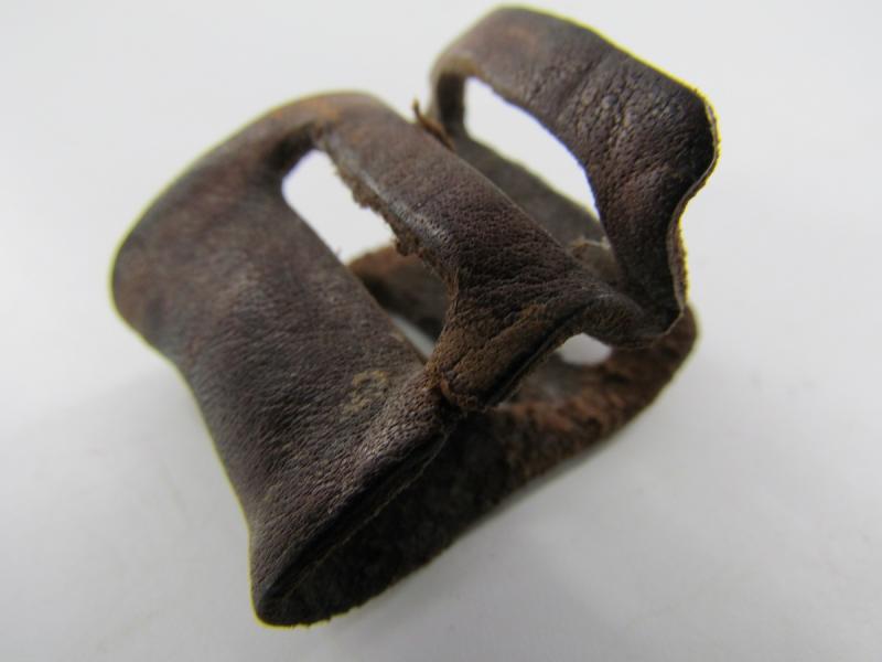 German Gasmask Cannister Leather Tab