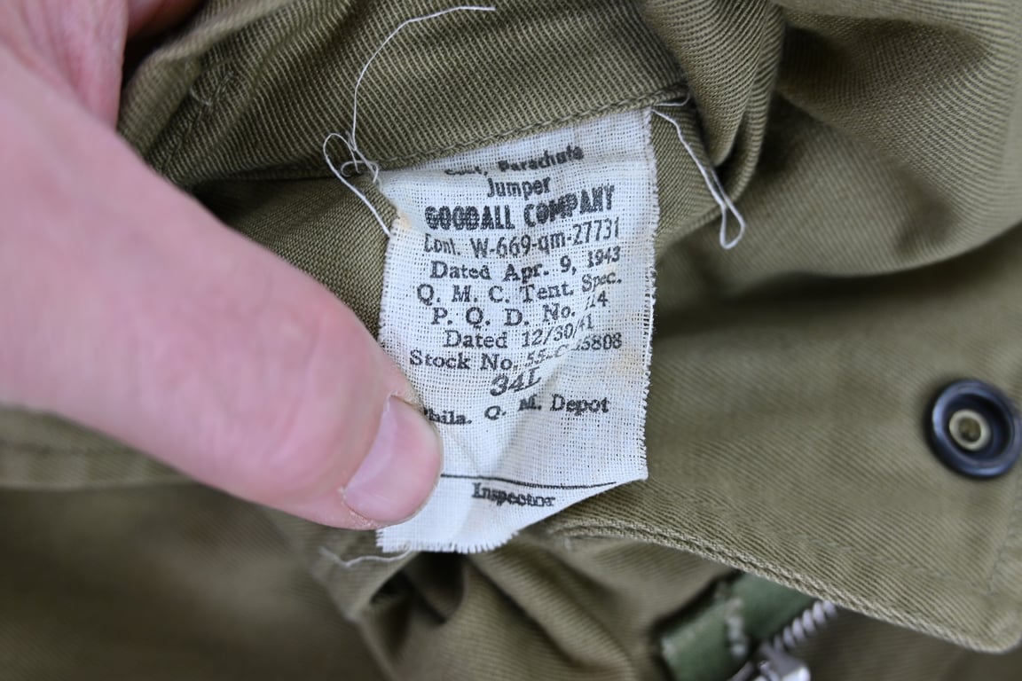 US WW2 M42 Combat Jumpjacket 101st Airborne Division