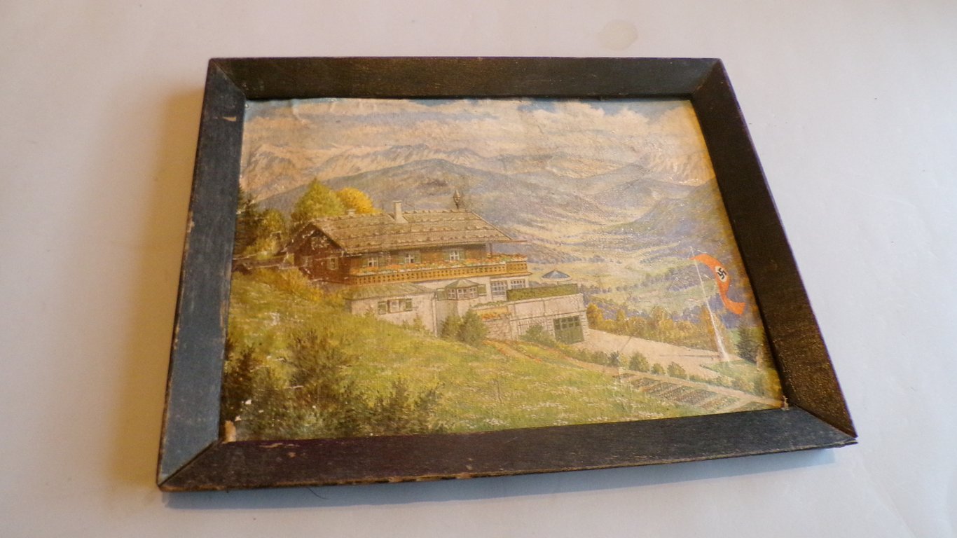 Framed Period Color Litho of Hitler’s Berghof (Haus Wachenfeld)