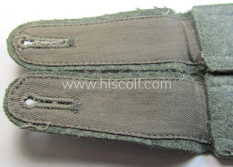 Superb - and fully matching! - pair of WH (Heeres), early- (ie. mid-) war-period- (ie. 'M40- o. M43'-) pattern NCO-type shoulderstraps as piped in the white-coloured branchcolour as was intended for an: 'Uffz. eines Infanterie-Regiments'