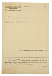 Dutch WW2 Distribution Office Paper Zwolle 1944