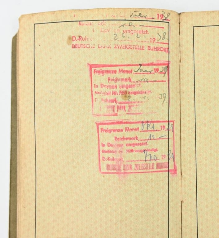 German Third Reich Travel Pass 'Rhein Schipper'