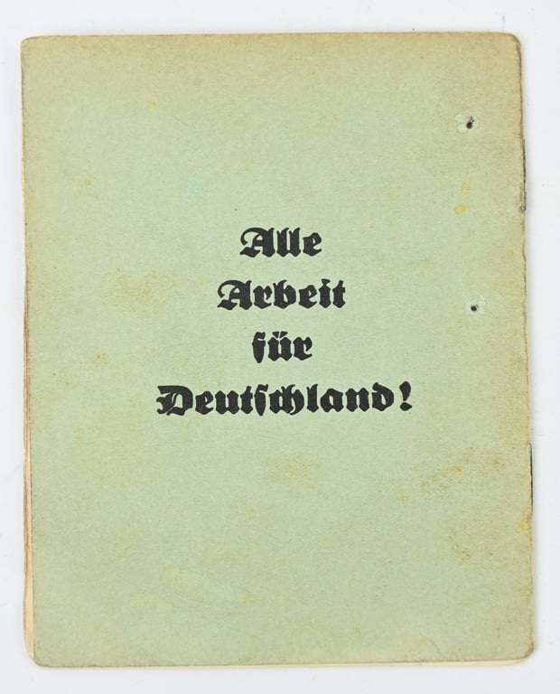 German RAD Pflichtenheft 1933 Memberpass