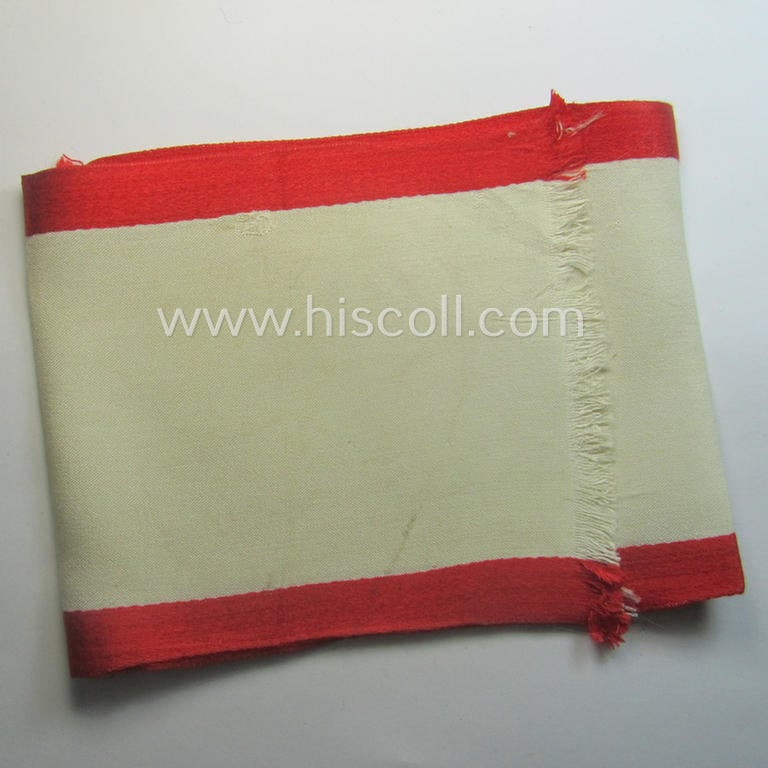 Superb, N.S.K.K.- (ie. 'National Socialistischer Kraftfahr Korps') armband (ie. 'Führer-Armbinde für Feldscher') as executed in 'BeVo'-weave pattern (being a minimally used and/or worn example)