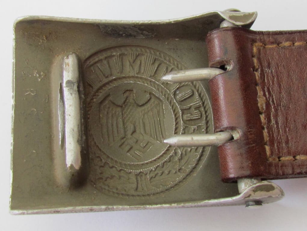 Very Early Wehrmacht Heer EM/NCO Aluminum Belt Buckle – 1936