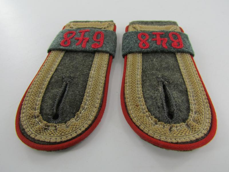 Wehrmacht Heer Artillery Shoulder Boards Regiment 648