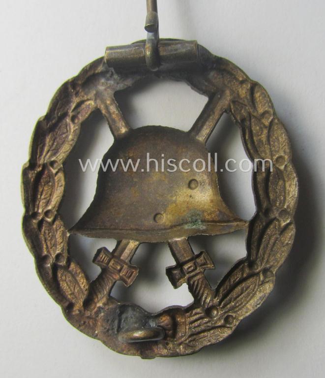 WWI-pattern, silver-class wound-badge (ie.: 'Verwundeten Abzeichen in Silber') of the so-called: 'Durchbrochener'-pattern