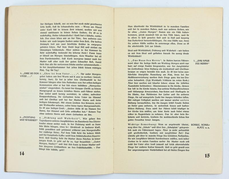 German Hitler Youth 'Jungschar' Booklet 1934